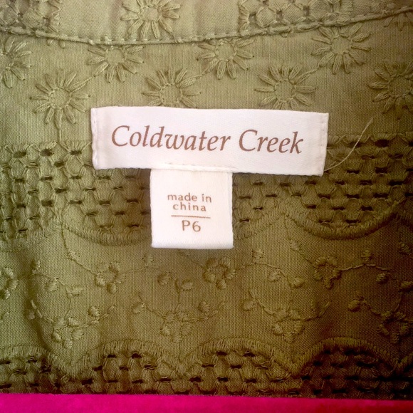 Coldwater Creek Green Cutout Short Sleeve Jacket - Picture 3 of 12